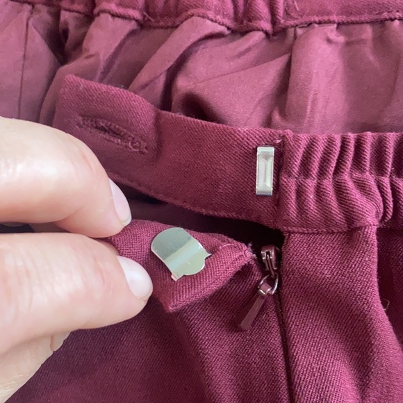 VTG NWT Appleseeds Petite/ Womens Petite Midi Skirt Maroon, Size 6P - Picture 10 of 16